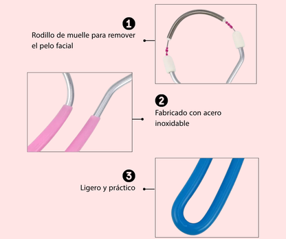 Depiladora facial mujer | Rodillo depilador facial mujer | Depiladora portátil de rodillo